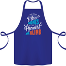 The Best Views Come From the Hardest Climb Cotton Apron 100% Organic Royal Blue