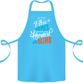 The Best Views Come From the Hardest Climb Cotton Apron 100% Organic Turquoise