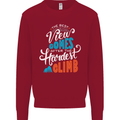The Best Views Come From the Hardest Climb Kids Sweatshirt Jumper Red