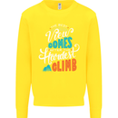 The Best Views Come From the Hardest Climb Kids Sweatshirt Jumper Yellow