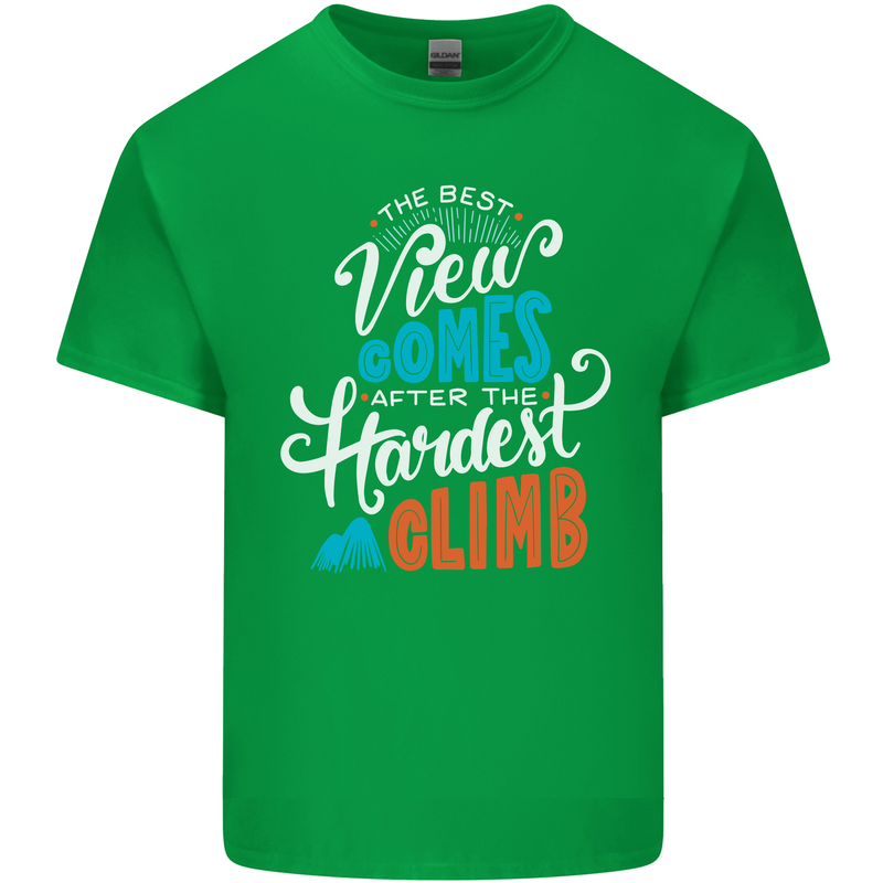 The Best Views Come From the Hardest Climb Kids T-Shirt Childrens Irish Green