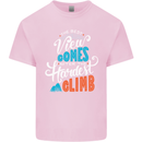 The Best Views Come From the Hardest Climb Kids T-Shirt Childrens Light Pink