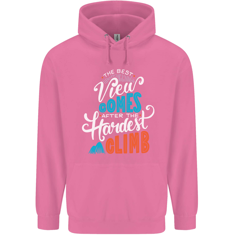 The Best Views Come From the Hardest Climb Mens 80% Cotton Hoodie Azelea