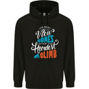 The Best Views Come From the Hardest Climb Mens 80% Cotton Hoodie Black