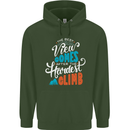 The Best Views Come From the Hardest Climb Mens 80% Cotton Hoodie Forest Green