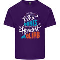 The Best Views Come From the Hardest Climb Mens Cotton T-Shirt Tee Top Purple