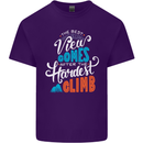 The Best Views Come From the Hardest Climb Mens Cotton T-Shirt Tee Top Purple
