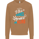 The Best Views Come From the Hardest Climb Mens Sweatshirt Jumper Caramel Latte