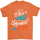 The Best Views Come From the Hardest Climb Mens T-Shirt Cotton Gildan Orange