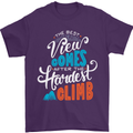 The Best Views Come From the Hardest Climb Mens T-Shirt Cotton Gildan Purple