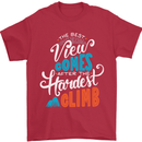 The Best Views Come From the Hardest Climb Mens T-Shirt Cotton Gildan Red