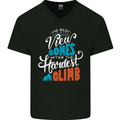 The Best Views Come From the Hardest Climb Mens V-Neck Cotton T-Shirt Black