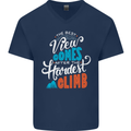 The Best Views Come From the Hardest Climb Mens V-Neck Cotton T-Shirt Navy Blue