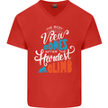 The Best Views Come From the Hardest Climb Mens V-Neck Cotton T-Shirt Red