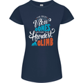 The Best Views Come From the Hardest Climb Womens Petite Cut T-Shirt Navy Blue