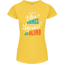 The Best Views Come From the Hardest Climb Womens Petite Cut T-Shirt Yellow