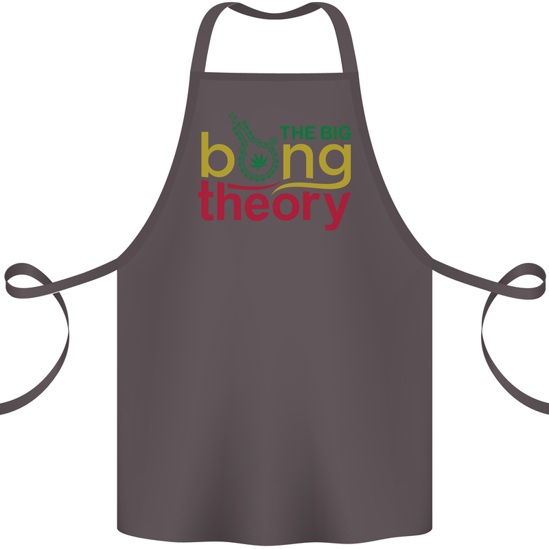 The Big Bong Theory Funny Weed Cannabis Cotton Apron 100% Organic Dark Grey