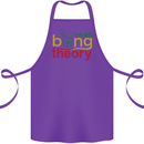 The Big Bong Theory Funny Weed Cannabis Cotton Apron 100% Organic Purple