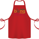The Big Bong Theory Funny Weed Cannabis Cotton Apron 100% Organic Red