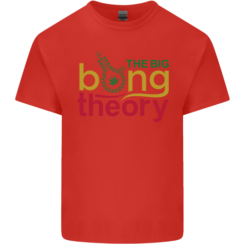 The Big Bong Theory Funny Weed Cannabis Kids T-Shirt Childrens Red