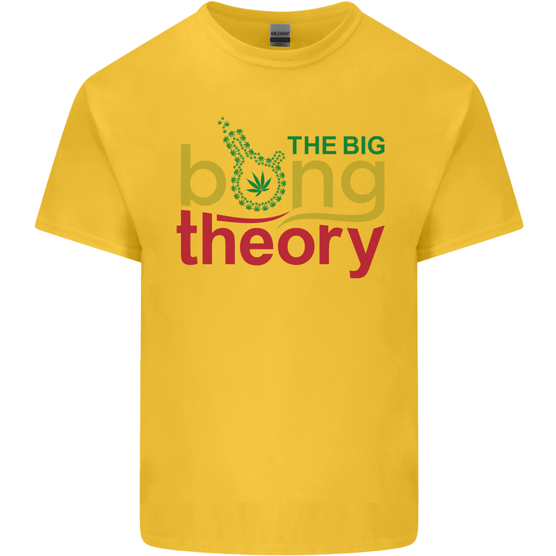 The Big Bong Theory Funny Weed Cannabis Kids T-Shirt Childrens Yellow