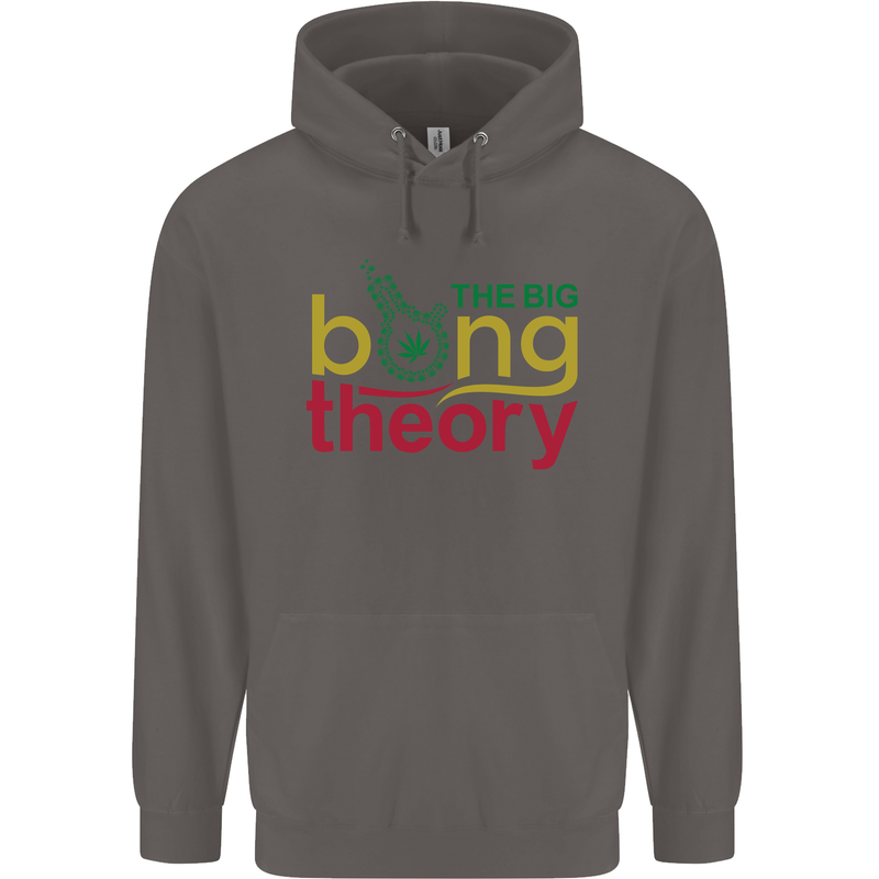 The Big Bong Theory Funny Weed Cannabis Mens 80% Cotton Hoodie Charcoal