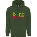 The Big Bong Theory Funny Weed Cannabis Mens 80% Cotton Hoodie Forest Green