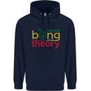 The Big Bong Theory Funny Weed Cannabis Mens 80% Cotton Hoodie Navy Blue