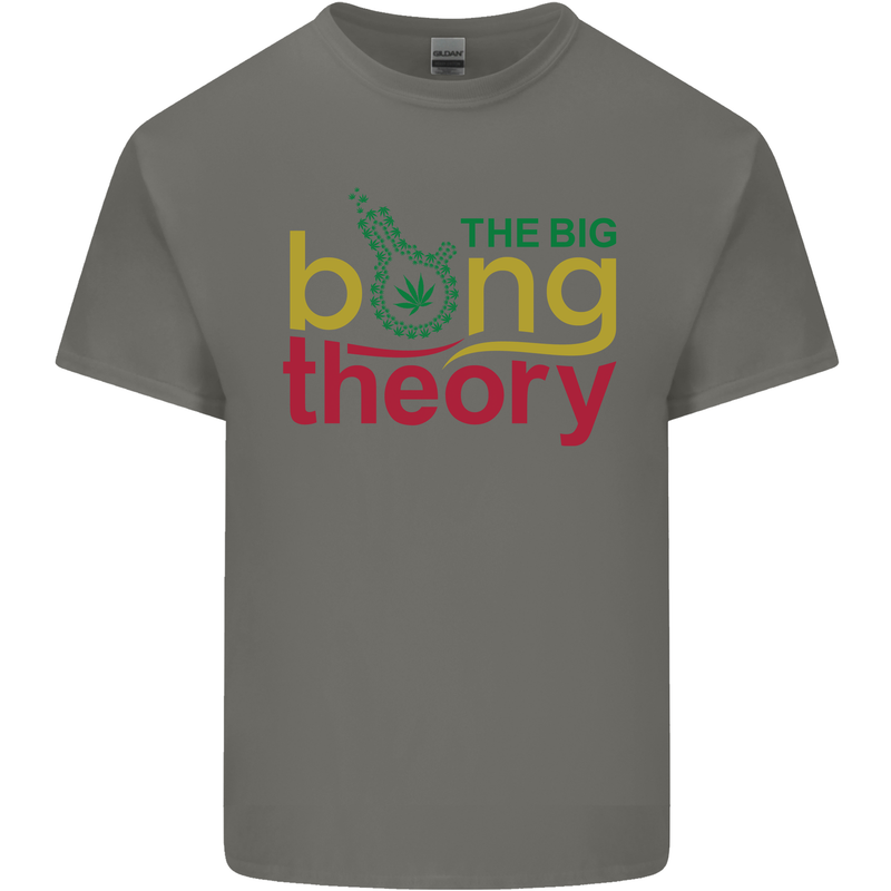 The Big Bong Theory Funny Weed Cannabis Mens Cotton T-Shirt Tee Top Charcoal