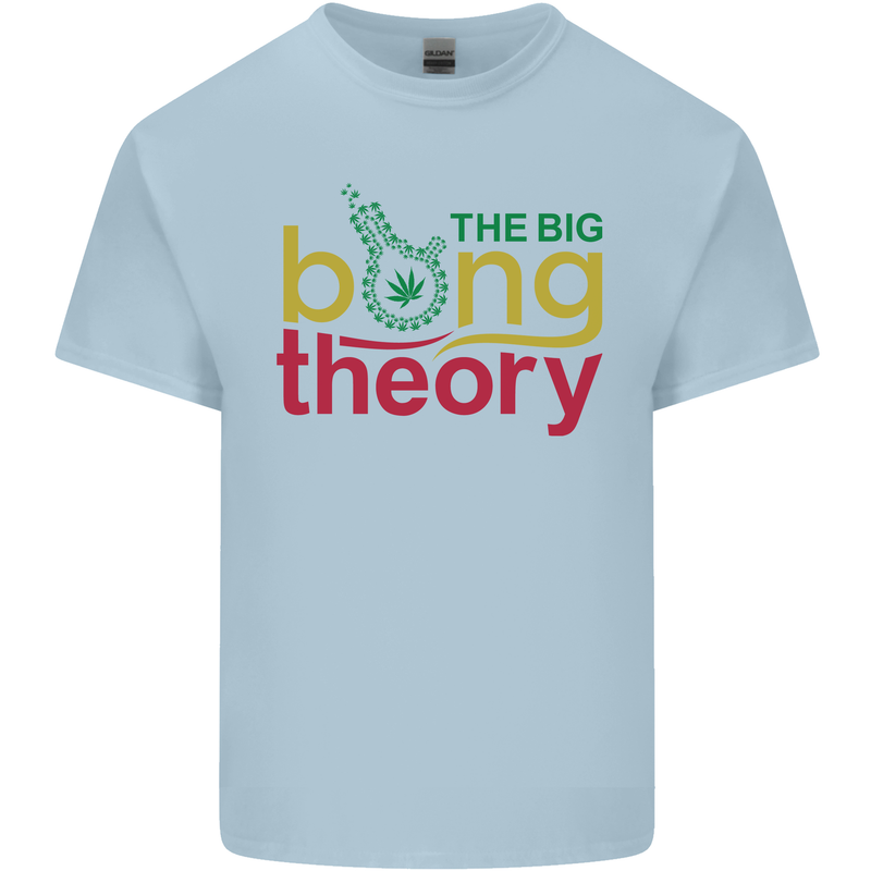 The Big Bong Theory Funny Weed Cannabis Mens Cotton T-Shirt Tee Top Light Blue
