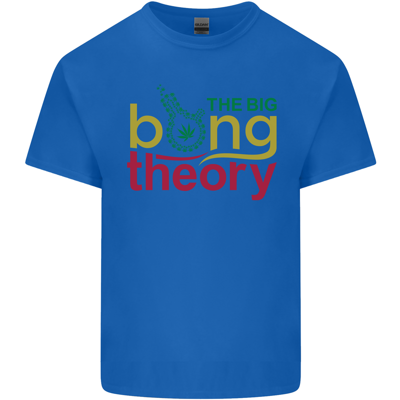 The Big Bong Theory Funny Weed Cannabis Mens Cotton T-Shirt Tee Top Royal Blue