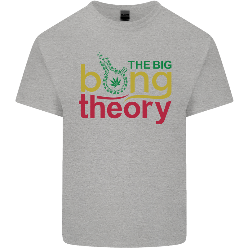 The Big Bong Theory Funny Weed Cannabis Mens Cotton T-Shirt Tee Top Sports Grey
