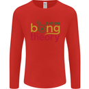 The Big Bong Theory Funny Weed Cannabis Mens Long Sleeve T-Shirt Red