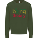 The Big Bong Theory Funny Weed Cannabis Mens Sweatshirt Jumper Forest Green