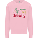 The Big Bong Theory Funny Weed Cannabis Mens Sweatshirt Jumper Light Pink
