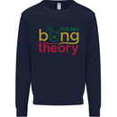 The Big Bong Theory Funny Weed Cannabis Mens Sweatshirt Jumper Navy Blue