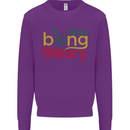 The Big Bong Theory Funny Weed Cannabis Mens Sweatshirt Jumper Purple