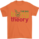 The Big Bong Theory Funny Weed Cannabis Mens T-Shirt Cotton Gildan Orange