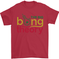 The Big Bong Theory Funny Weed Cannabis Mens T-Shirt Cotton Gildan Red