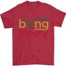 The Big Bong Theory Funny Weed Cannabis Mens T-Shirt Cotton Gildan Red