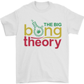 The Big Bong Theory Funny Weed Cannabis Mens T-Shirt Cotton Gildan White