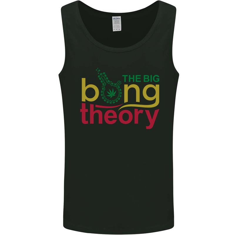 The Big Bong Theory Funny Weed Cannabis Mens Vest Tank Top Black