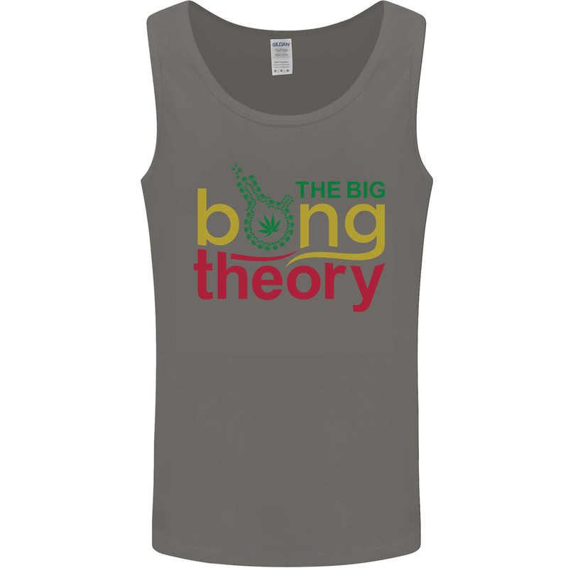 The Big Bong Theory Funny Weed Cannabis Mens Vest Tank Top Charcoal