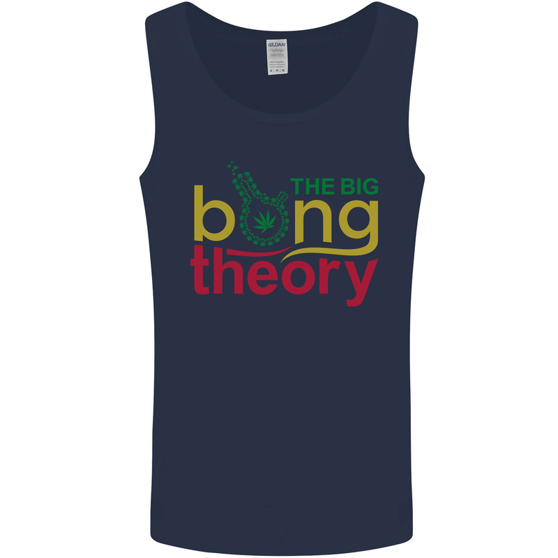 The Big Bong Theory Funny Weed Cannabis Mens Vest Tank Top Navy Blue
