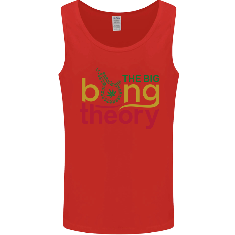 The Big Bong Theory Funny Weed Cannabis Mens Vest Tank Top Red