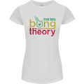 The Big Bong Theory Funny Weed Cannabis Womens Petite Cut T-Shirt White