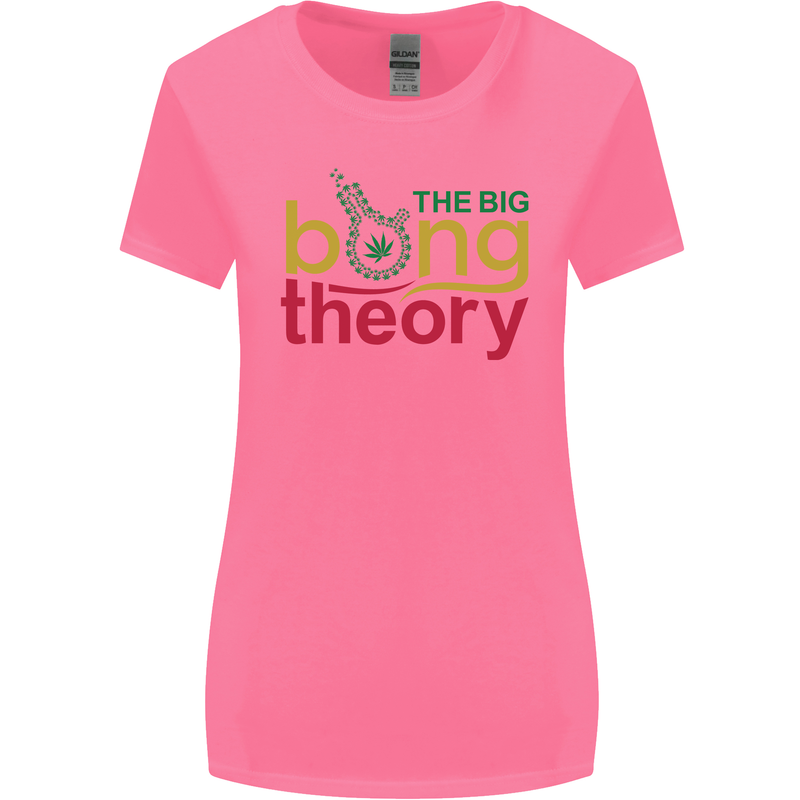 The Big Bong Theory Funny Weed Cannabis Womens Wider Cut T-Shirt Azalea