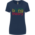 The Big Bong Theory Funny Weed Cannabis Womens Wider Cut T-Shirt Navy Blue