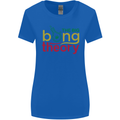 The Big Bong Theory Funny Weed Cannabis Womens Wider Cut T-Shirt Royal Blue