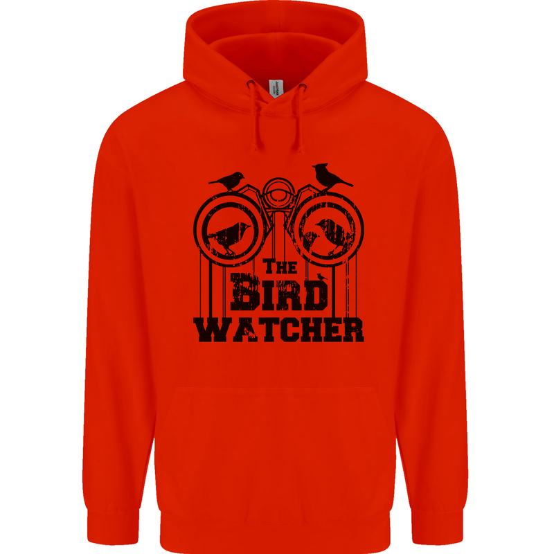 The Bird Watcher Watching Funny Childrens Kids Hoodie Bright Red